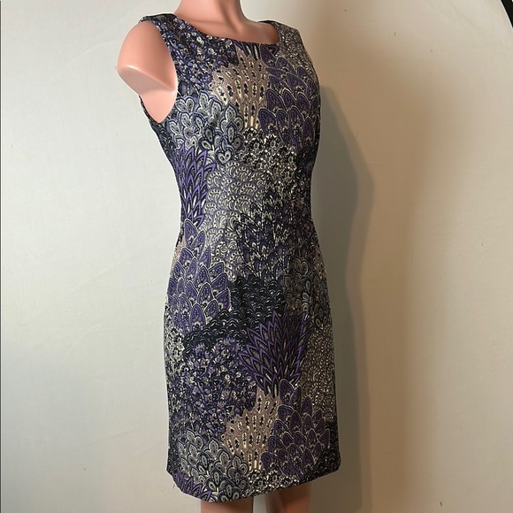 CONNECTED Women’s Paisley Floral Print Sleeveless Sheath Dress Sz 10 - Picture 1 of 11